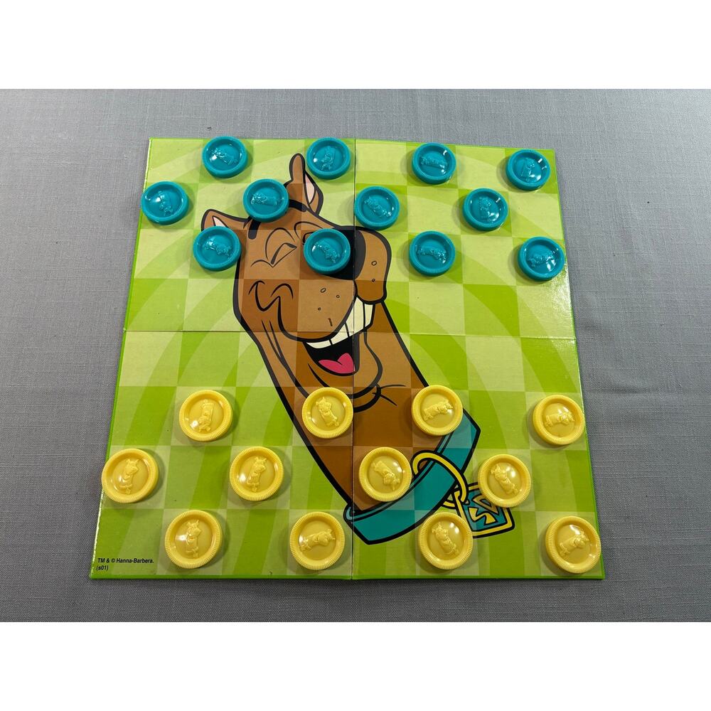 Vintage Scooby-Doo Checker Board Game Travel Set Complete Hanna-Barbera